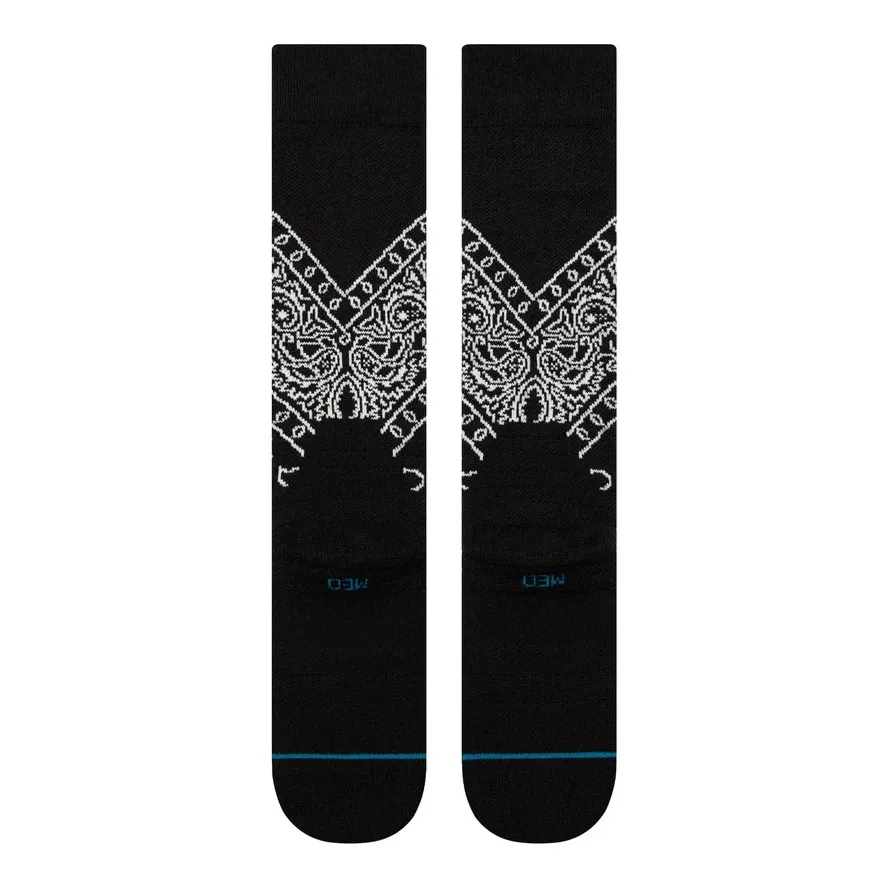 Stance Barrio Mid Wool Black Large Mens Snow Socks