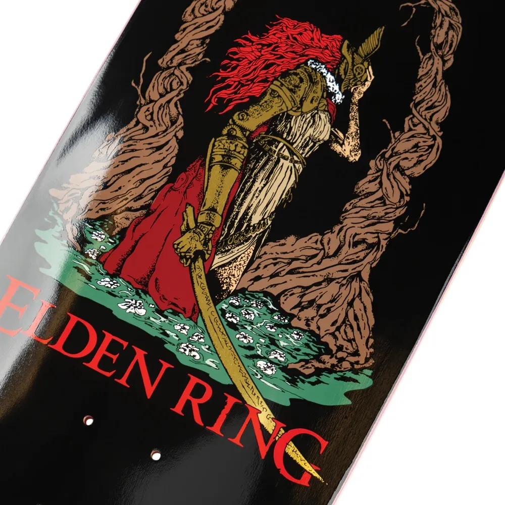 Welcome X Elden Ring Malenia On Boline 2.0 Black Gold Foil 9.5 Skateboard Deck