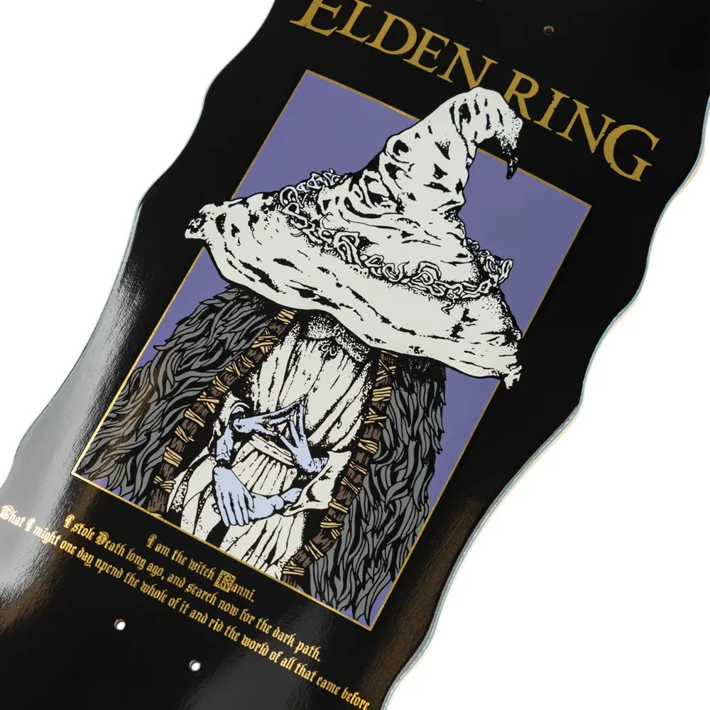 Welcome X Elden Ring Ranni On Widow Black Gold Foil 10.0 Skateboard Deck