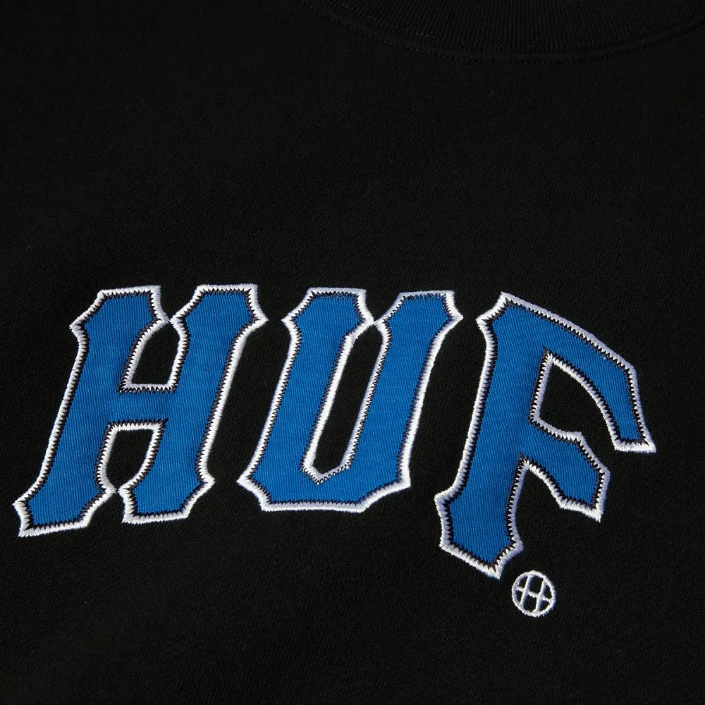 Huf Arch Applique Black Crew Jumper [Size: L]