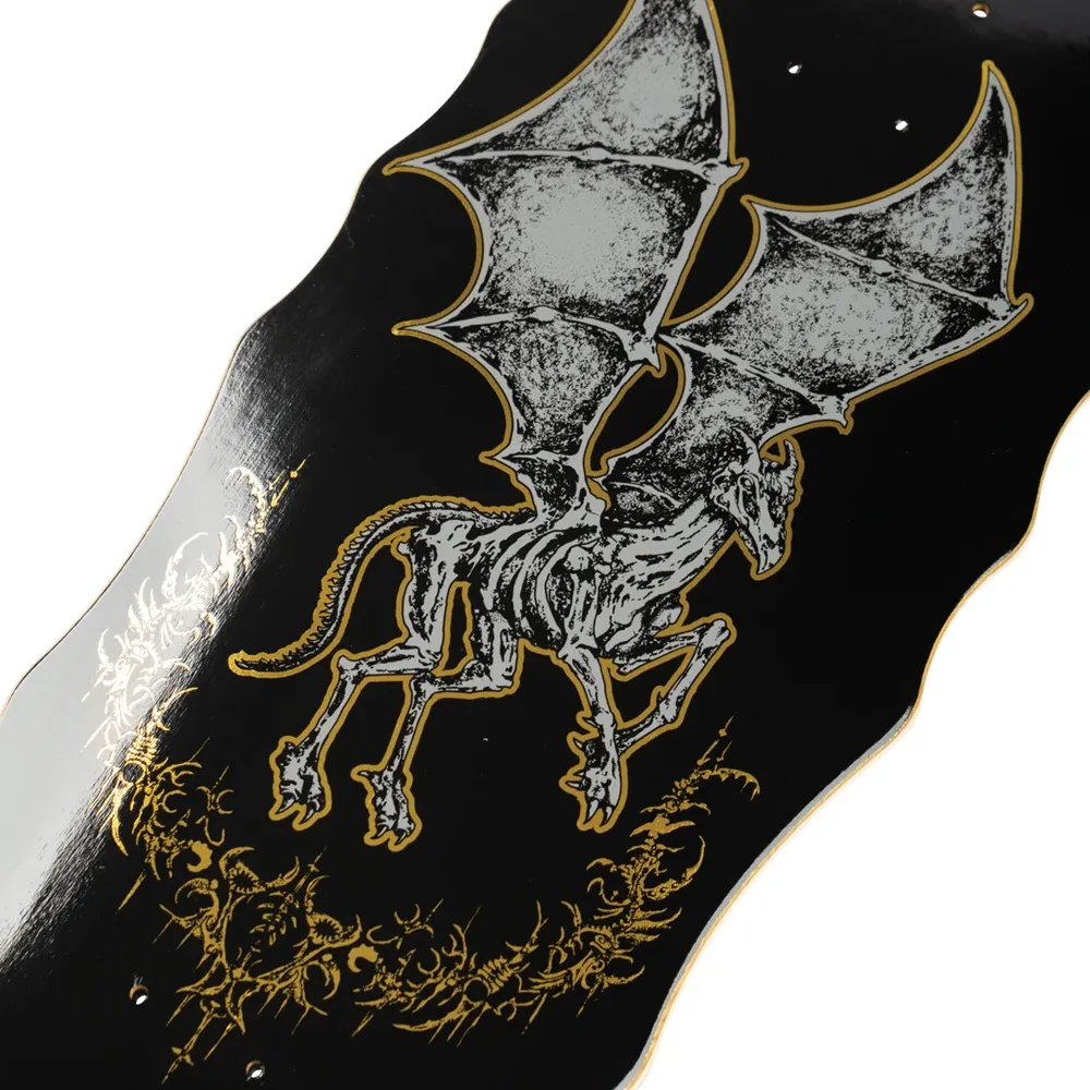 Welcome X Harry Potter Thestral On Widow Black Gold Foil 10.0 Skateboard Deck