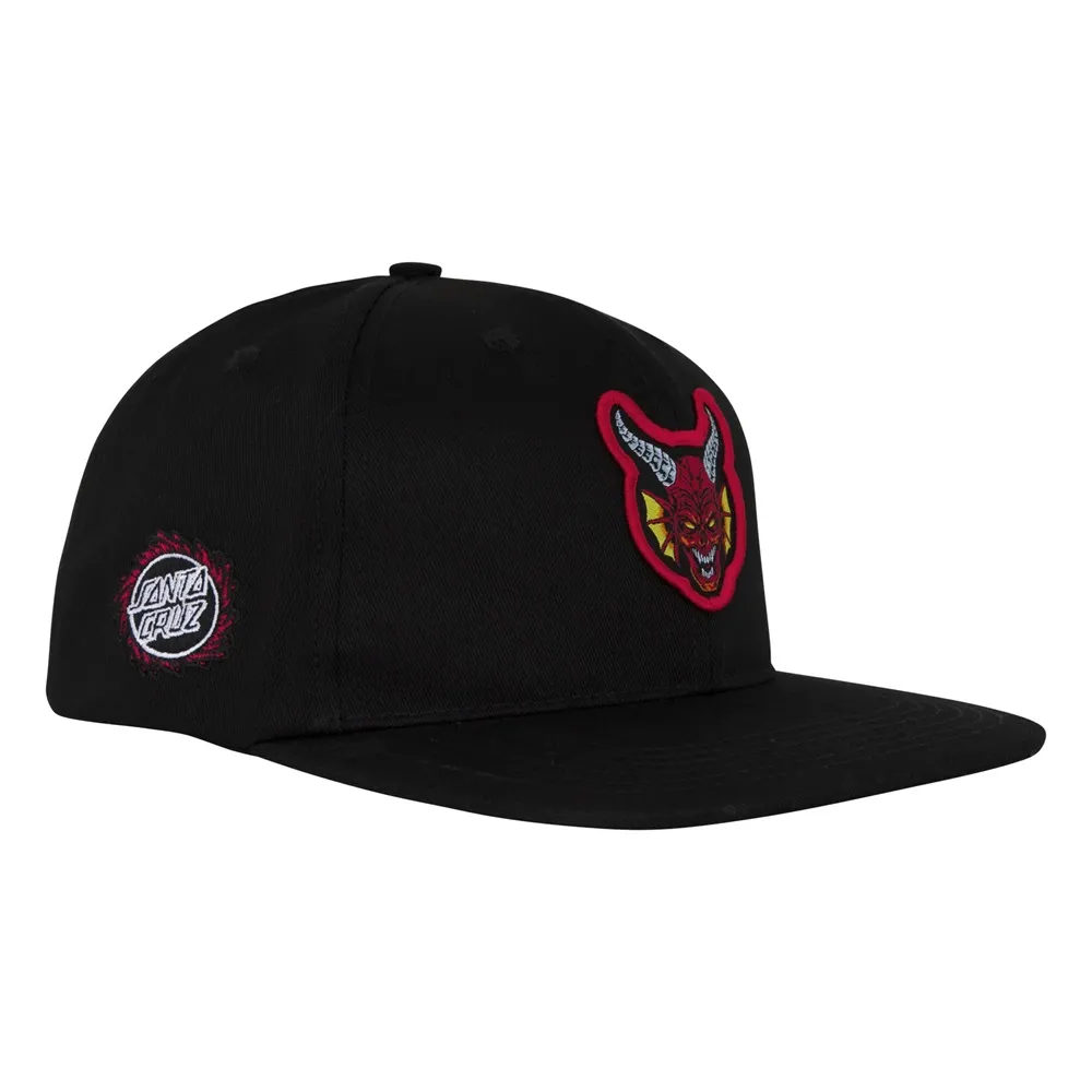 Santa Cruz X Stranger Things Hellfire Club Black Snapback Hat