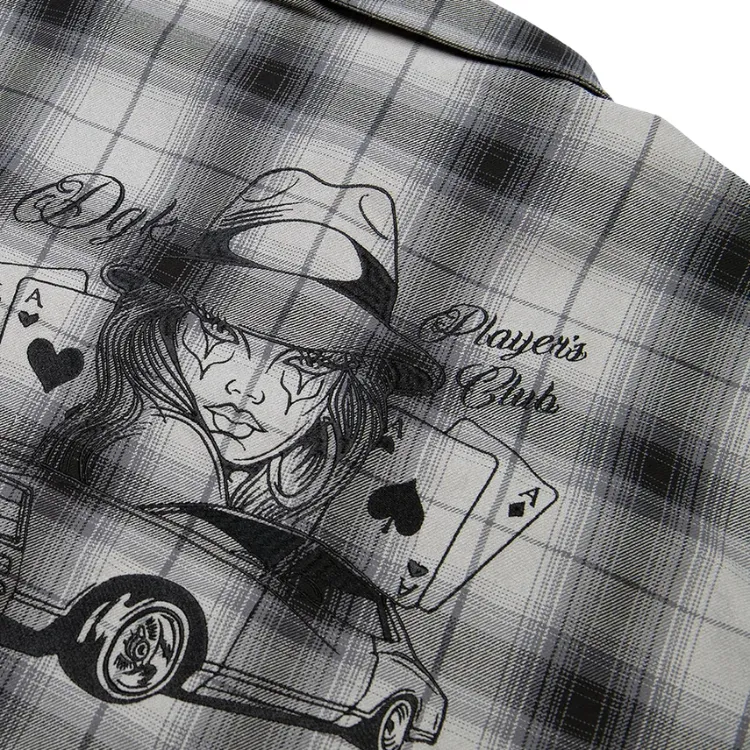 DGK Players Club Gray Woven Flannel [Size: M]