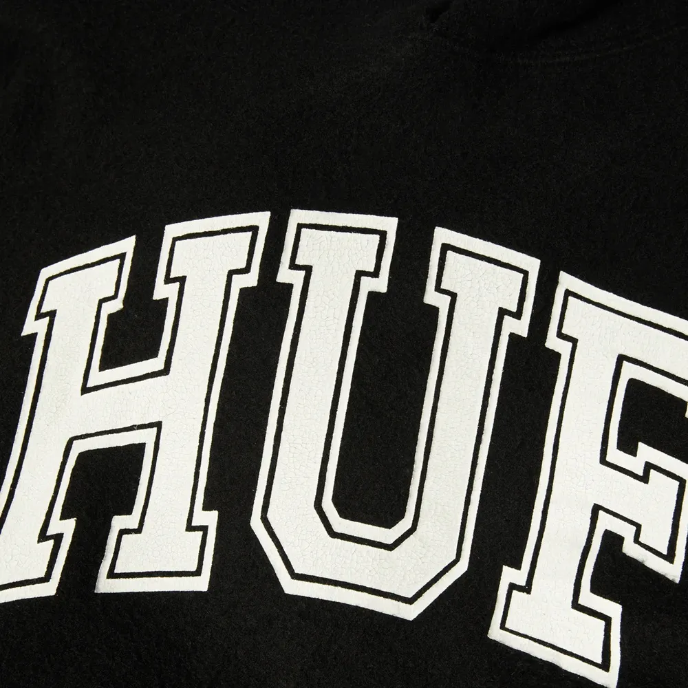 HUF Cracked Arch Reverse Black Hoodie [Size: L]