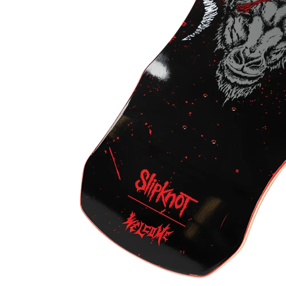 Welcome X Slipknot Spit It Out On Dark Lord Black Red 9.75 Skateboard Deck