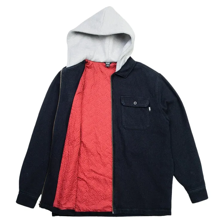 DGK Tidal Indigo Shacket Hoodie [Size: S]