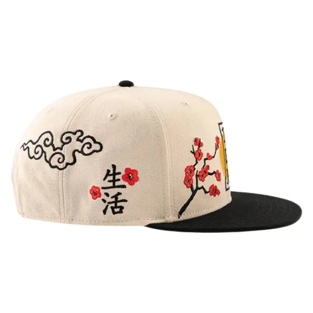 DGK Patience Cream Black Snapback Hat