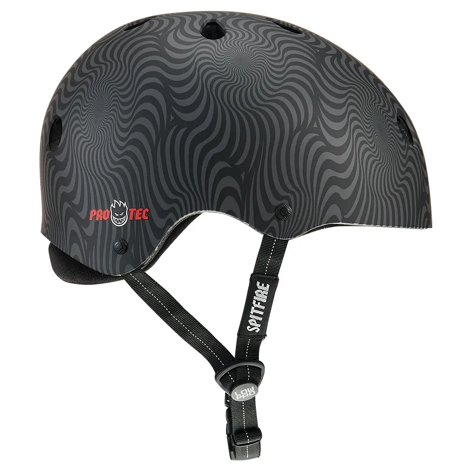 Protec X Spitfire Low Pro Certified Black Swirl Helmet [Size: XS-S]