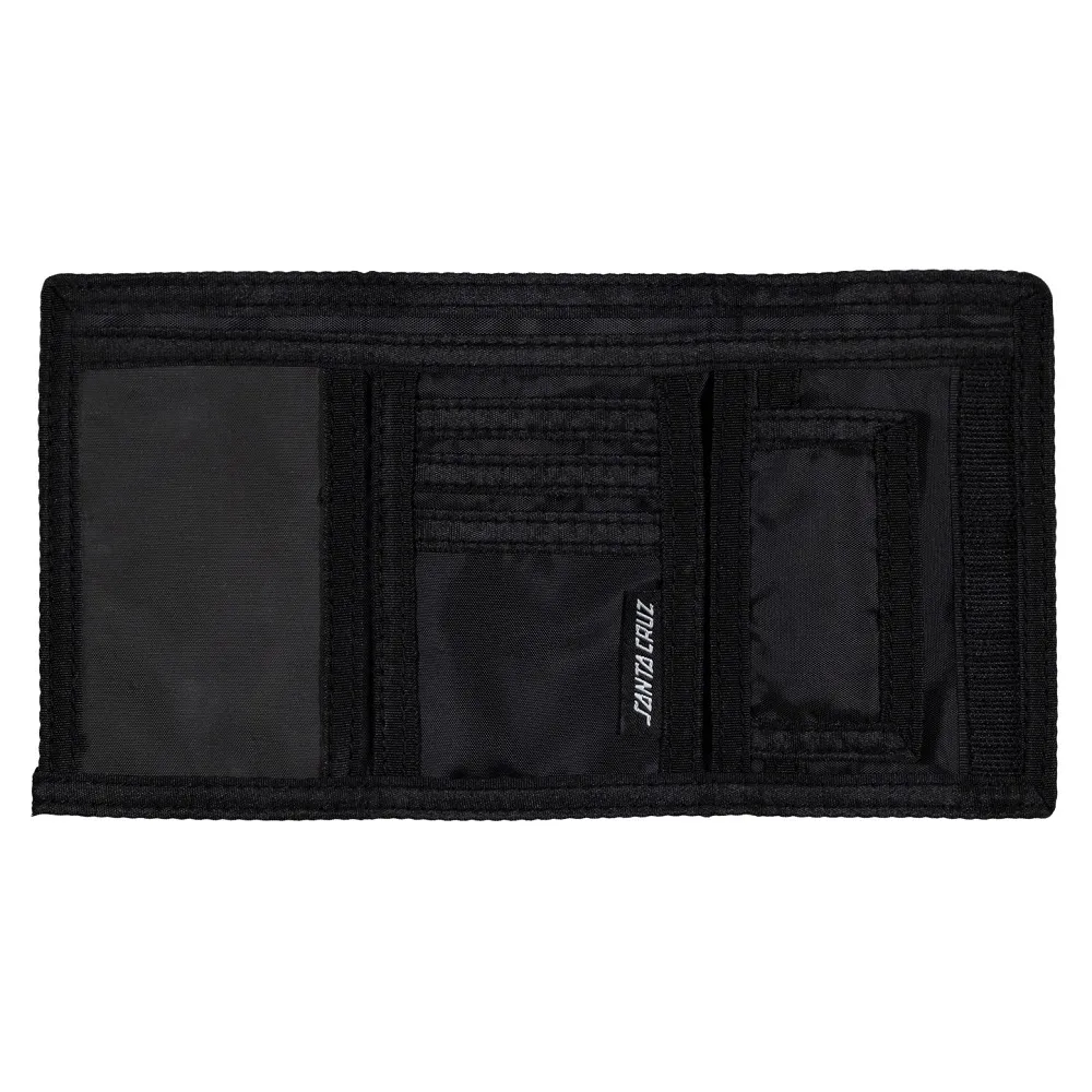 Santa Cruz SC Solid Half Strip Black Velcro Wallet