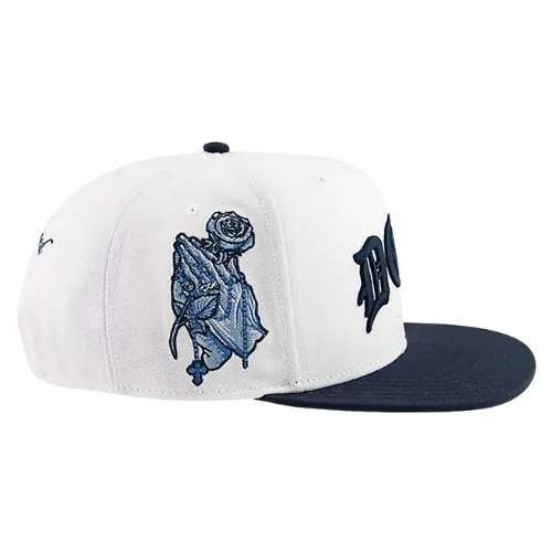 DGK Pray White Navy Snapback Hat