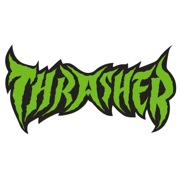 Thrasher Metal Sticker [Colour: White]