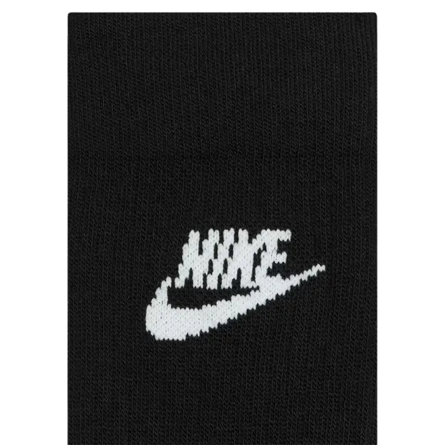 Nike Sportswear Everyday Essential Black White Extra Large 3 Pair Crew Socks