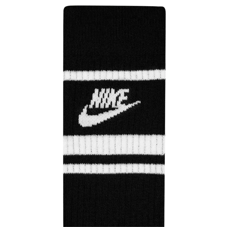 Nike Sportswear Dri-FIT Everyday Essential Black White Extra Large 3 Pair Crew Socks