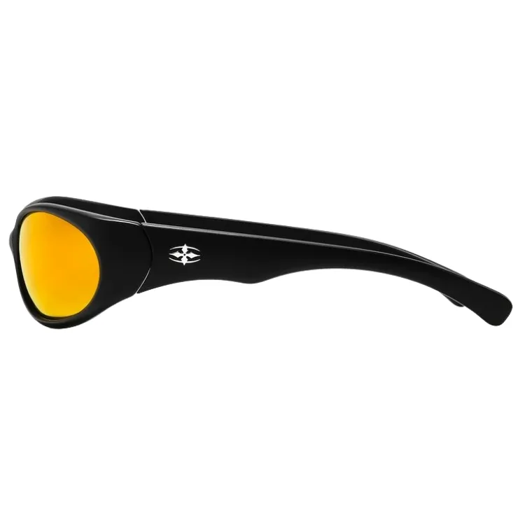 Ritual Vision Demon Speed Matte Black Reflective Orange Polarised Sunglasses