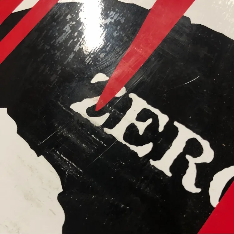 Zero 3 Skull Blood R7 White Black Red 7.875 Skateboard Deck Slightly Scuffed