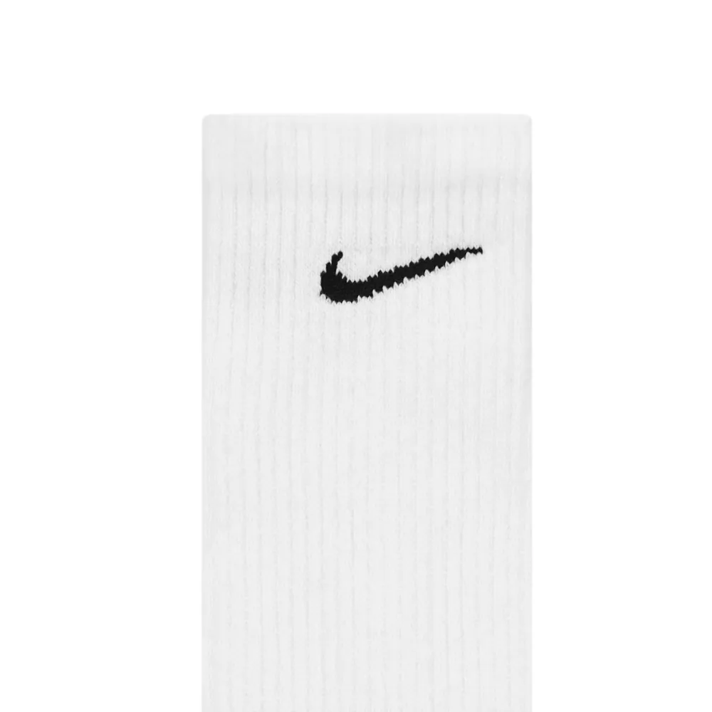 Nike Everyday Plus Cushioned Training White Black Large 6 Pair Crew Socks