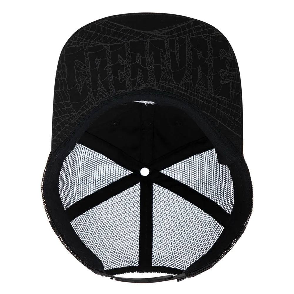 Creature Bonehead Flame Greasy Black Trucker Hat