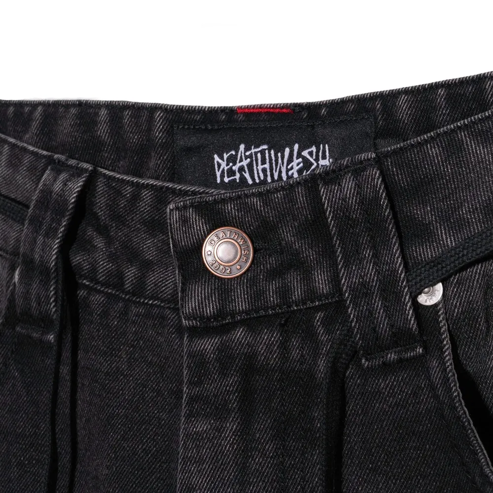 Deathwish Baggy Facchini Black Jeans [Size: 32]