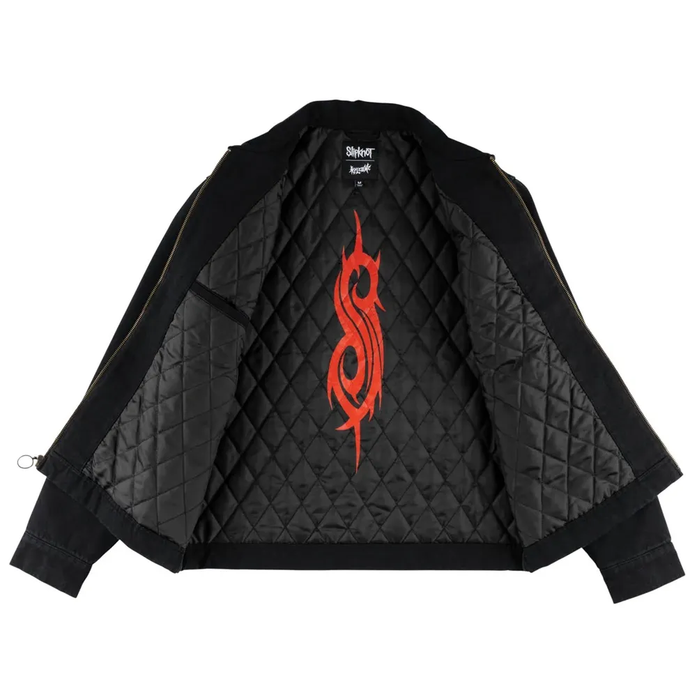 Welcome Skateboards X SlipKnot Self Titled Printed Black Jacket [Size: L]