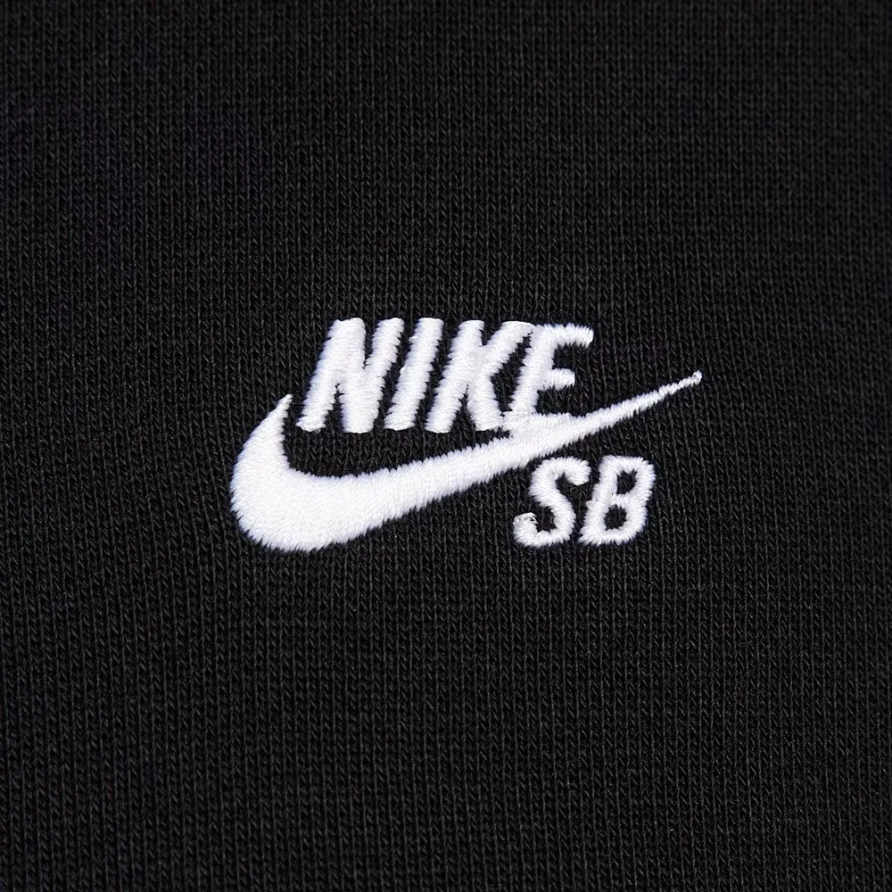 Nike SB Fleece Pullover Skate Black White Hoodie [Size: M]