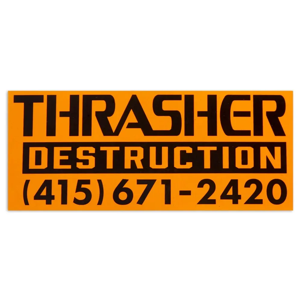 Thrasher Destruction Sticker [Colour: Black]