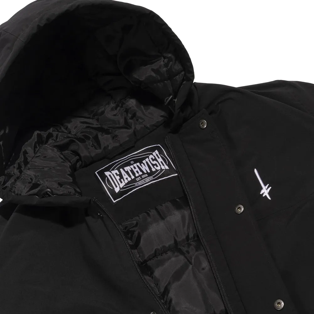 Deathwish Hometown Parka Black Jacket [Size: L]