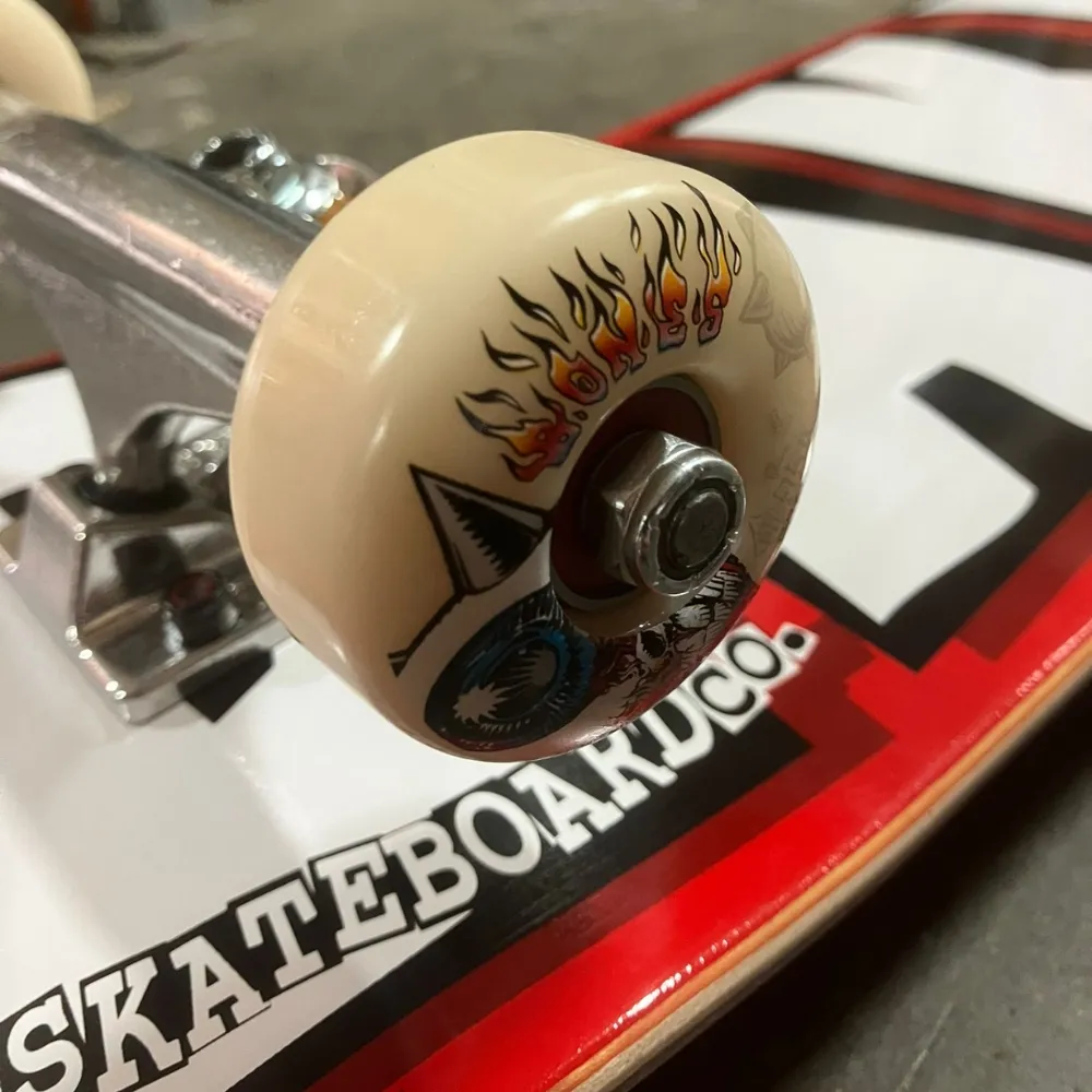Kick Push Baker OG Logo White Red 8.25 Custom Complete Skateboard