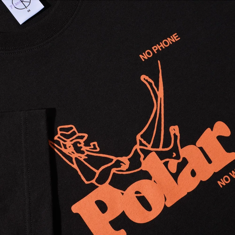 Polar Skate Co No Worries Black T-Shirt [Size: L]