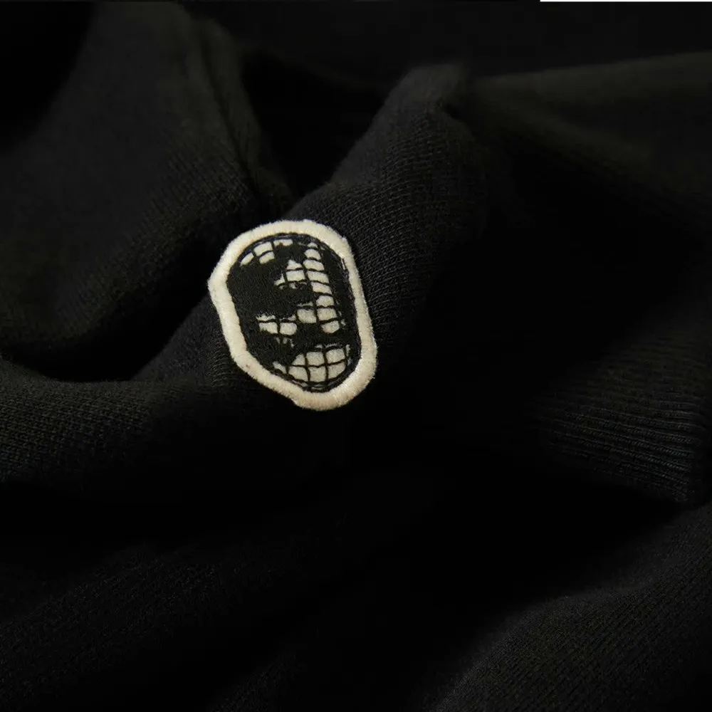Brixton Embroidered Heavy Weight Black Crew Jumper [Size: L]