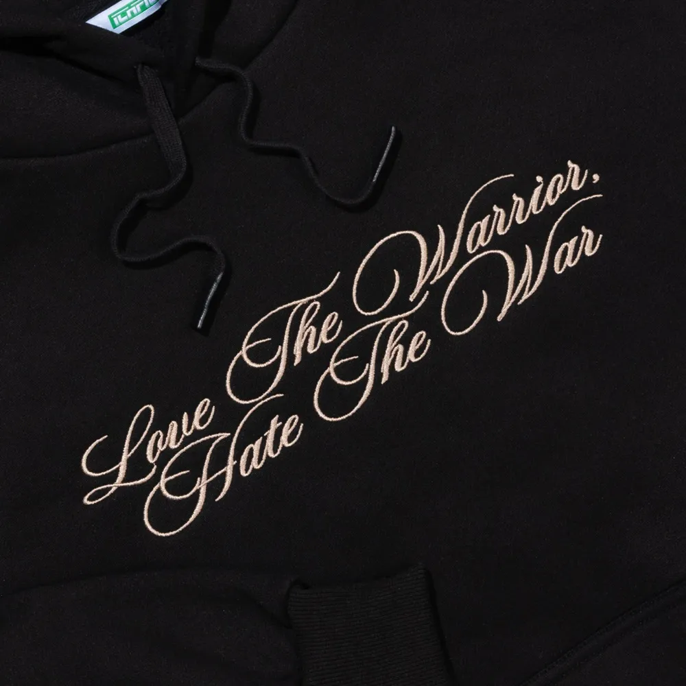 Ichpig Warrior Pullcord Black Hoodie [Size: M]
