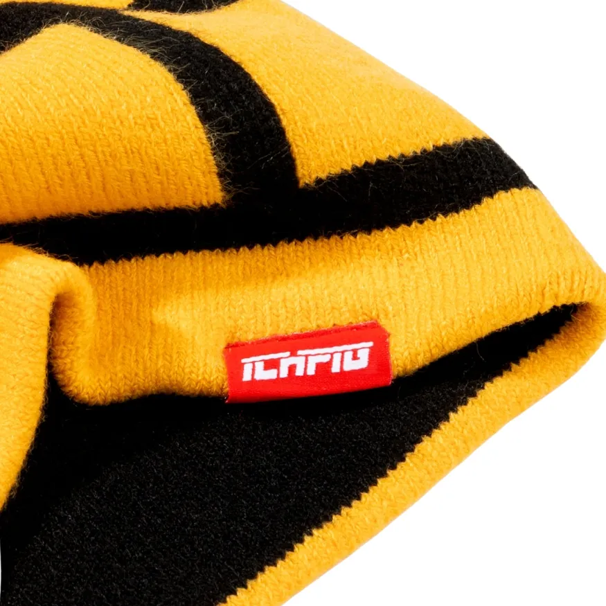 Ichpig Warrior Reversible Skully Yellow Beanie