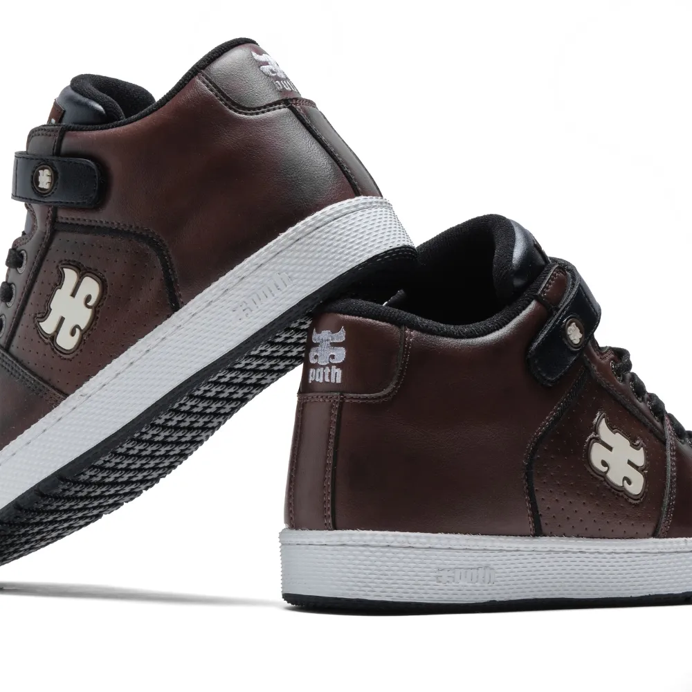 iPath Grasshopper Brown Leather Shoes [Size: US 9]