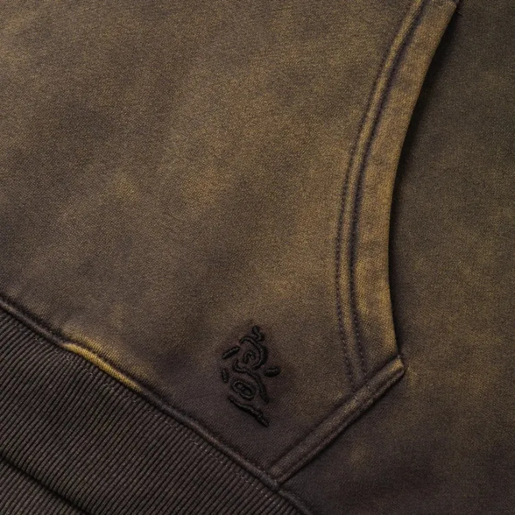 Buzzcut Bonez Washed Dirty Brown Hoodie [Size: L]