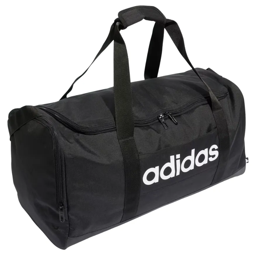Adidas Linear Medium Black White Duffel Bag