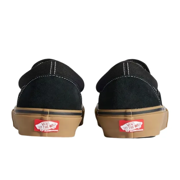 Vans Skate Slip On Black Gum White Shoes [Size: US 9]