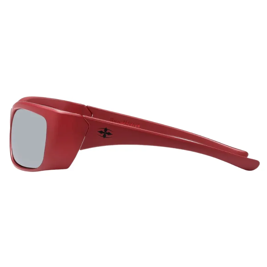 Ritual Vision Sabotage Matte Dark Red Black Mirror Polarised Sunglasses