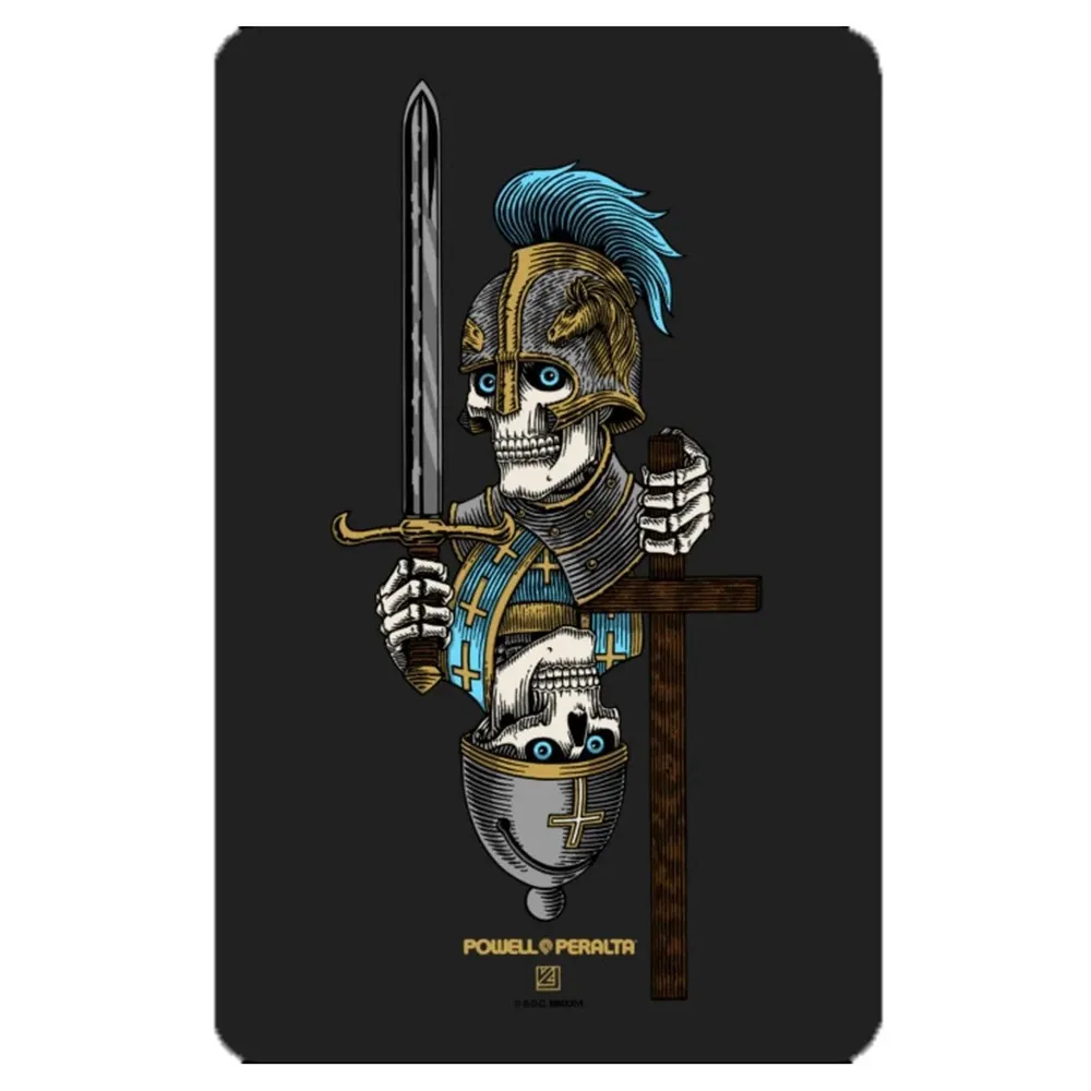 Powell Peralta Corrigan Chess Skulls Skateboard Sticker [Colour: White]