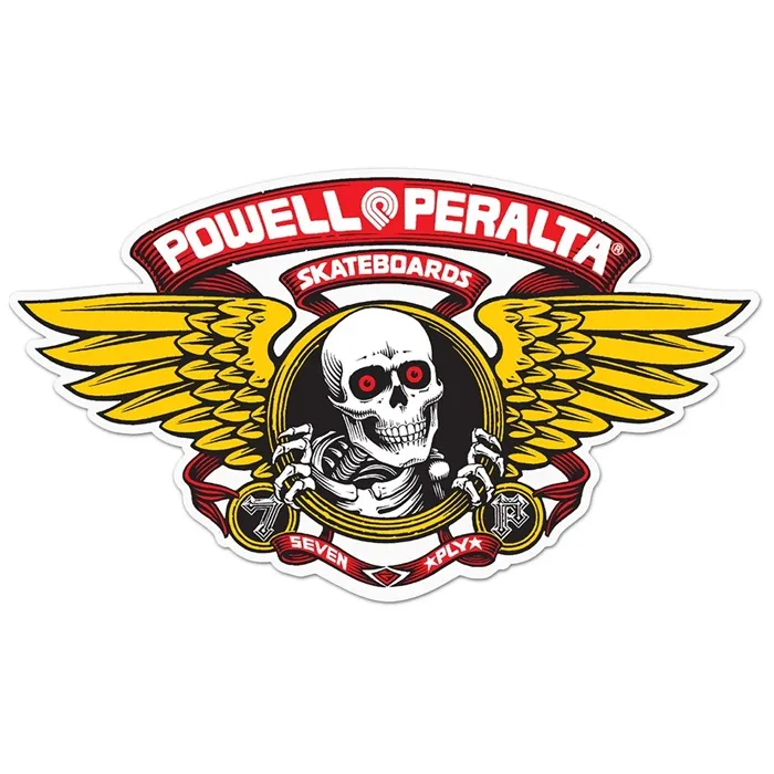 Powell Peralta Winged Ripper Die Cut Small Skateboard Sticker [Colour: White Blue]