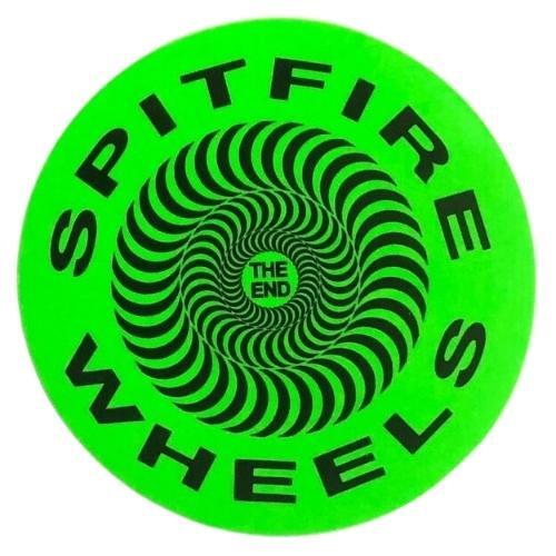 Spitfire Classic Swirl Medium Skateboard Sticker [Colour: Black Red]