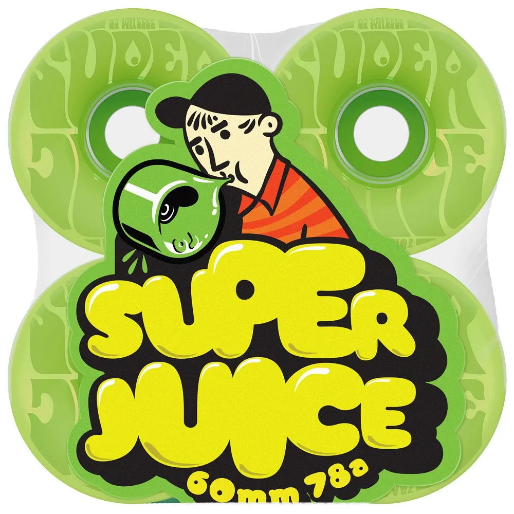OJ Bubble Gum Super Juice Transparent Green 78A 60mm Skateboard Wheels