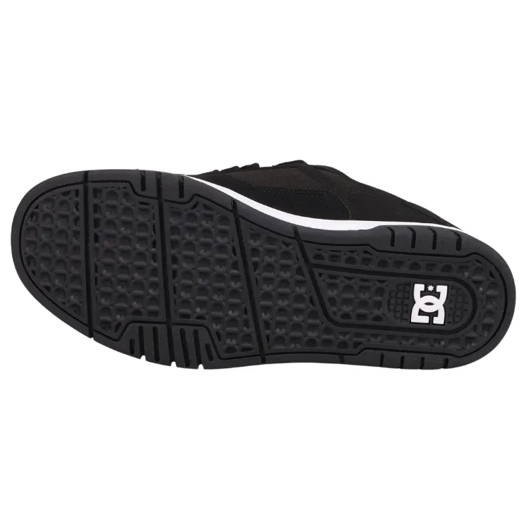 DC Stag Black Black White Mens Skate Shoes [Size: US 9]