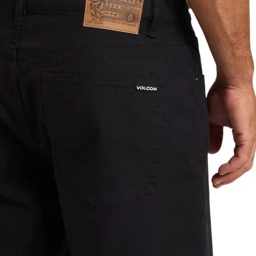 Volcom Modown Canvas 5 Pocket Black Shorts [Size: 32]