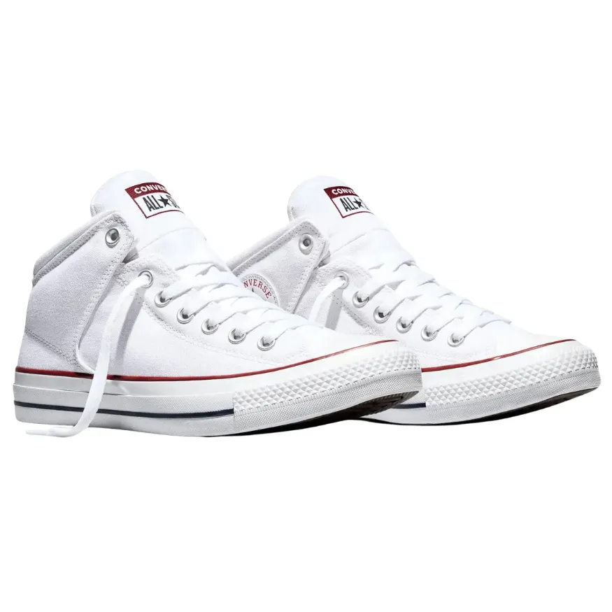 Converse Chuck Taylor All Star High Street Mid White Red Clematis Blue Shoes [Size: US 9]