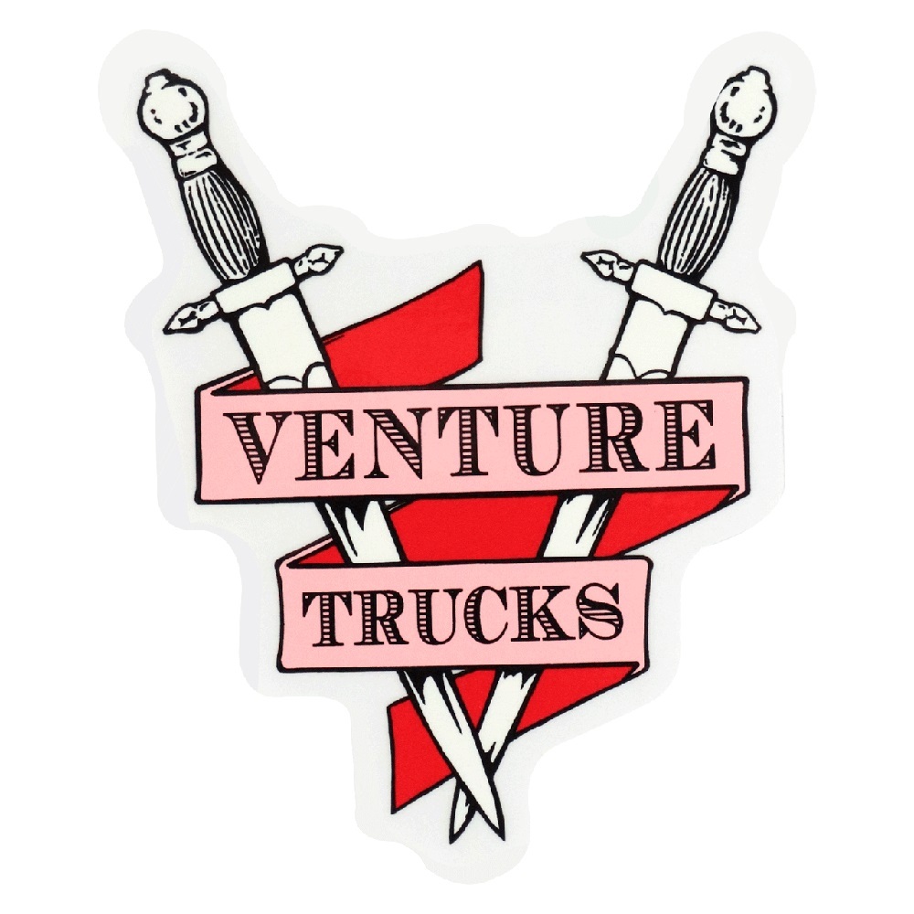 Venture Truck Crest Skateboard Sticker [Colour: Yellow Red]