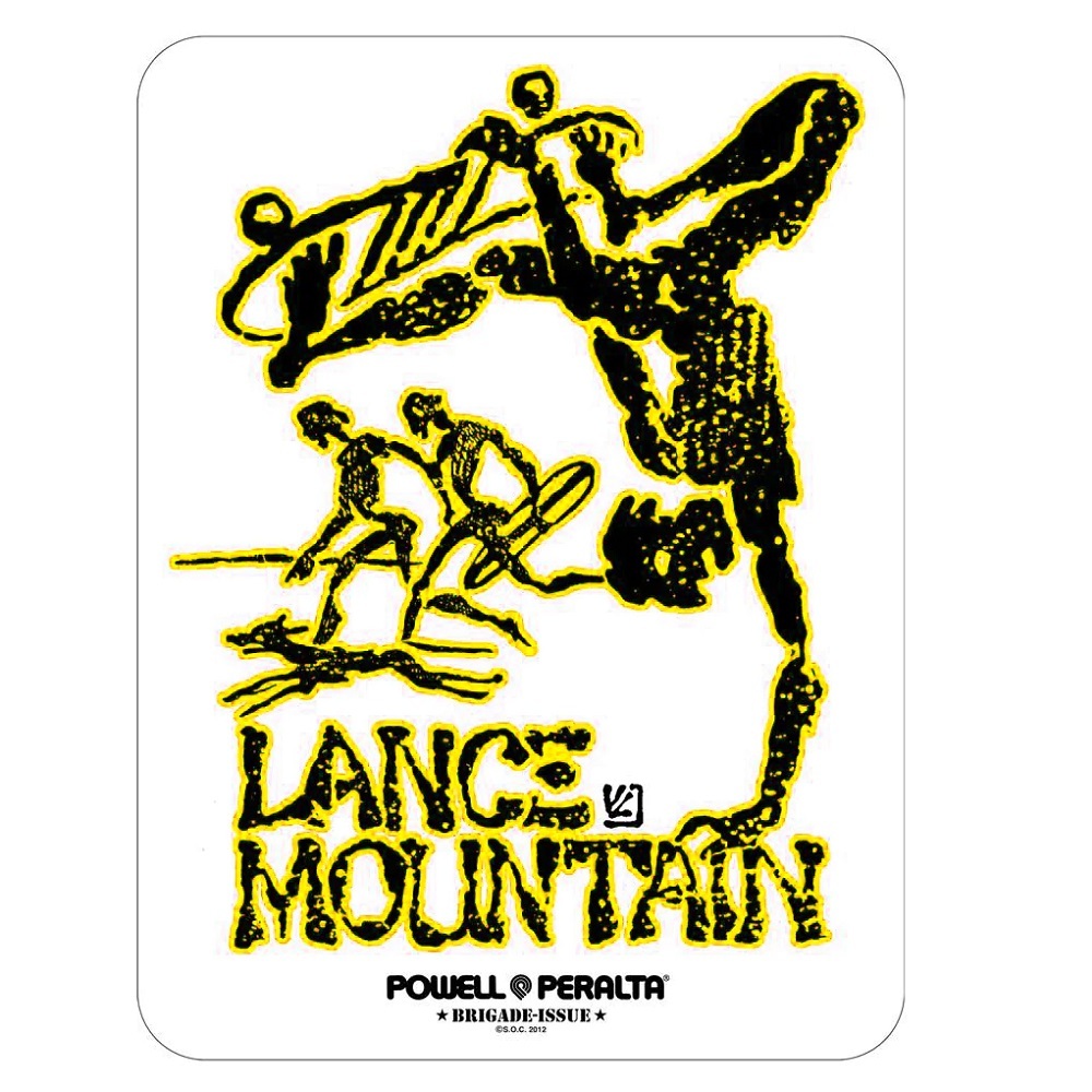 Powell Peralta Bones Brigade Mountain Future Primitive Skateboard Sticker [Colour: Blue]