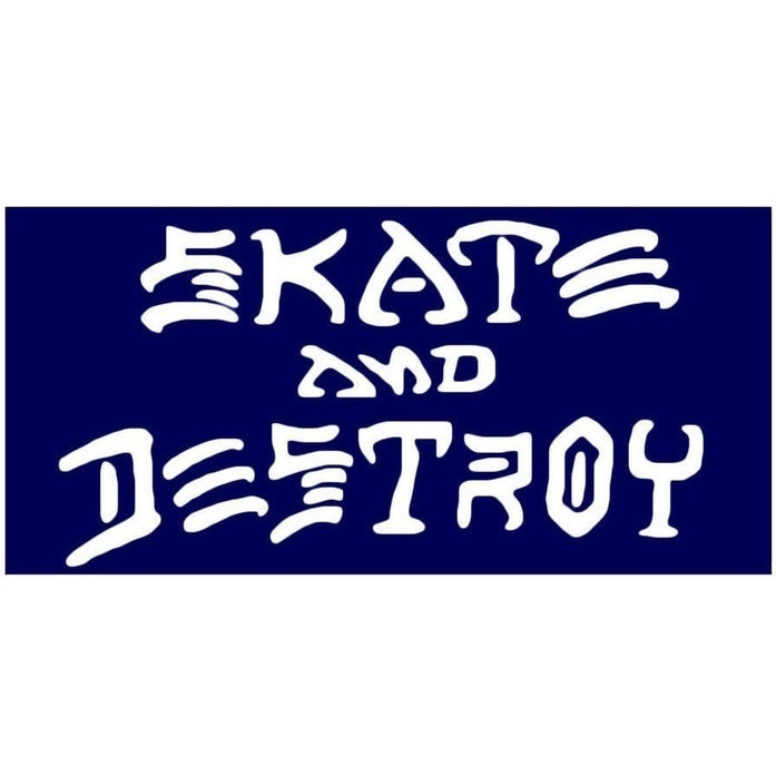 Thrasher Skate & Destroy Small Sticker [Colour: Blue]