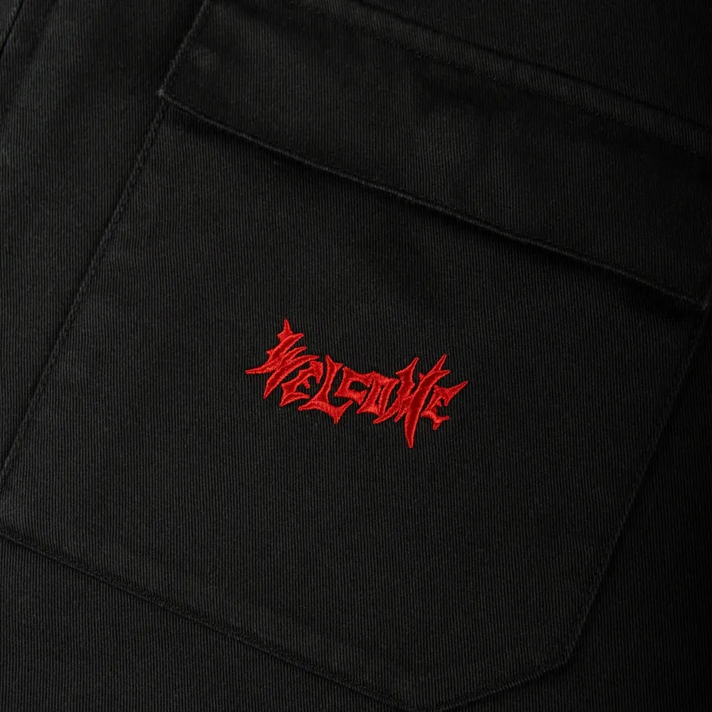 Welcome Skateboards Fallen Angel Black Work Shirt [Size: L]