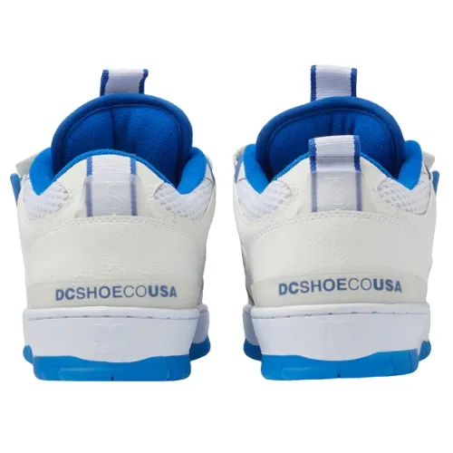 DC JS 1 White Blue Mens Shoes [Size: US 10]