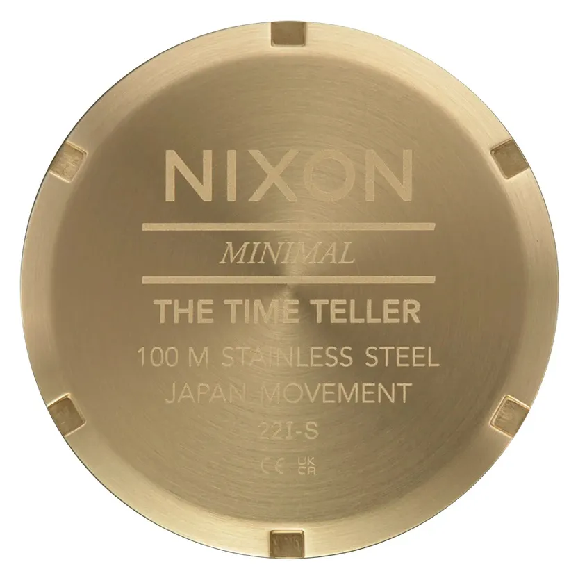 Nixon Time Teller Yellow Gold Black Red Watch