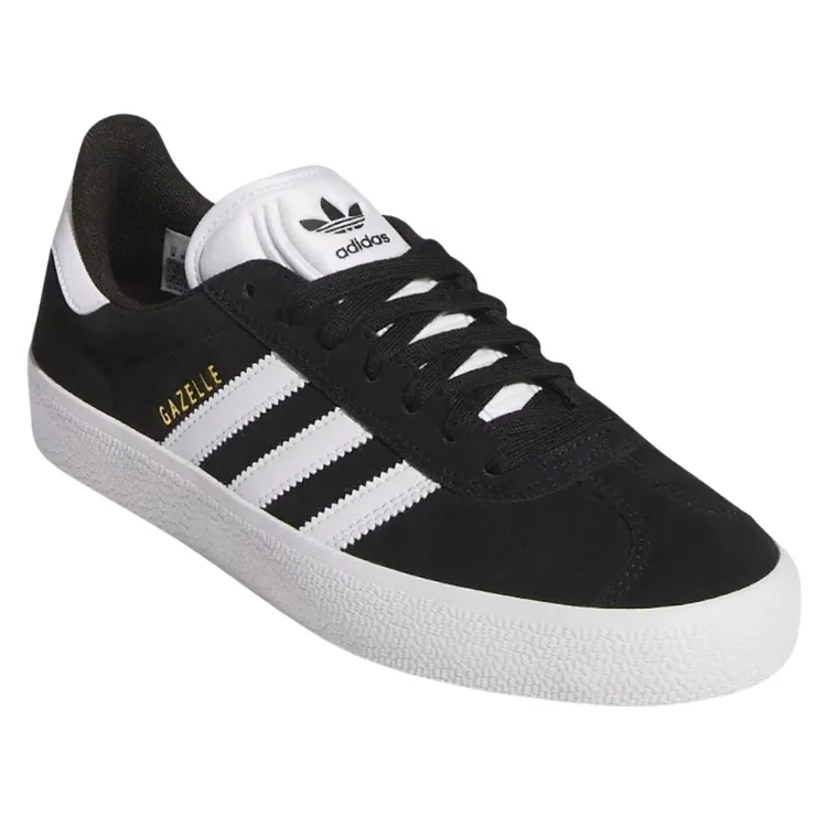 Adidas Gazelle ADV Core Black Cloud White Gold Metallic Shoes [Size: US 9]